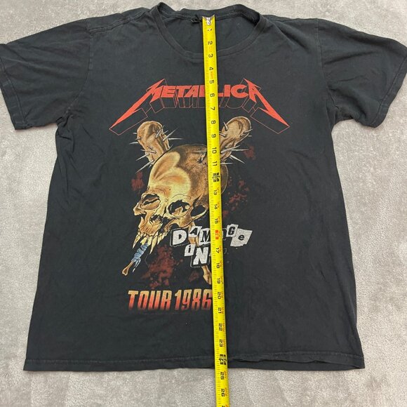 Metallica Damage Inc Tour 1986 T Shirt Men L Black Graphic Band Tee Concert - Picture 5 of 8